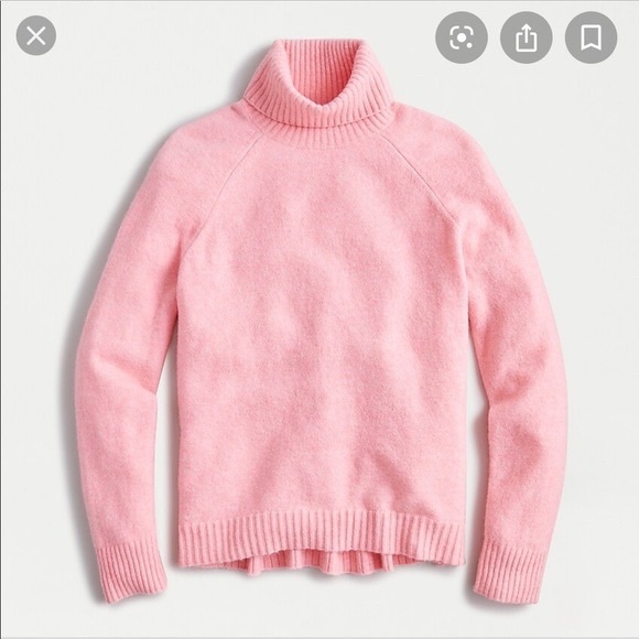 J. Crew Sweaters - J. Crew Supersoft Yarn Turtleneck Sweater In Heather Peony - Medium
